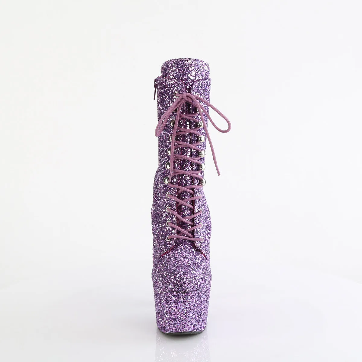 Adore 1020GWR Lavender Purple Glitter 7" Heel Platform Ankle Boots -Direct