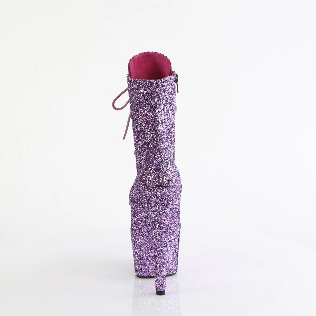 Adore 1020GWR Lavender Purple Glitter 7" Heel Platform Ankle Boots -Direct
