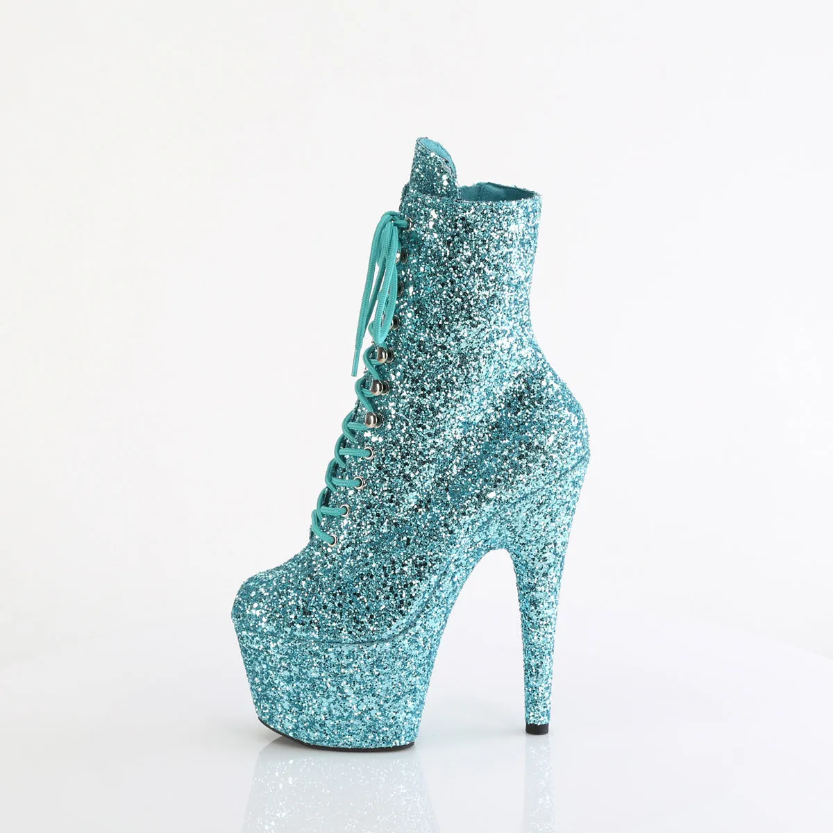 Adore 1020GWR Turquoise Glitter 7" Heel Platform Ankle Boots -Direct