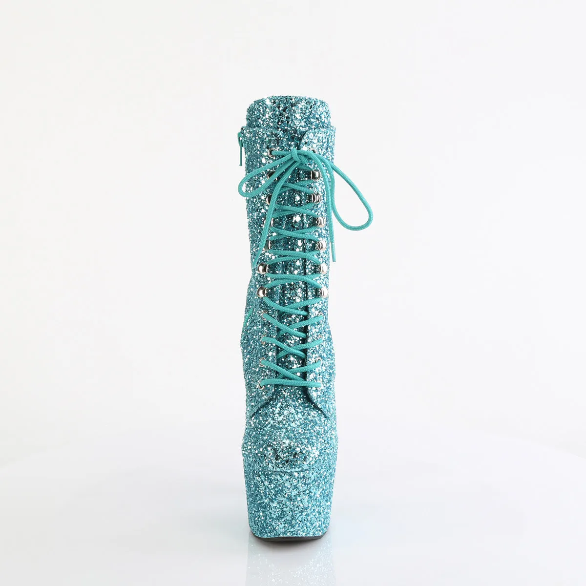 Adore 1020GWR Turquoise Glitter 7" Heel Platform Ankle Boots -Direct
