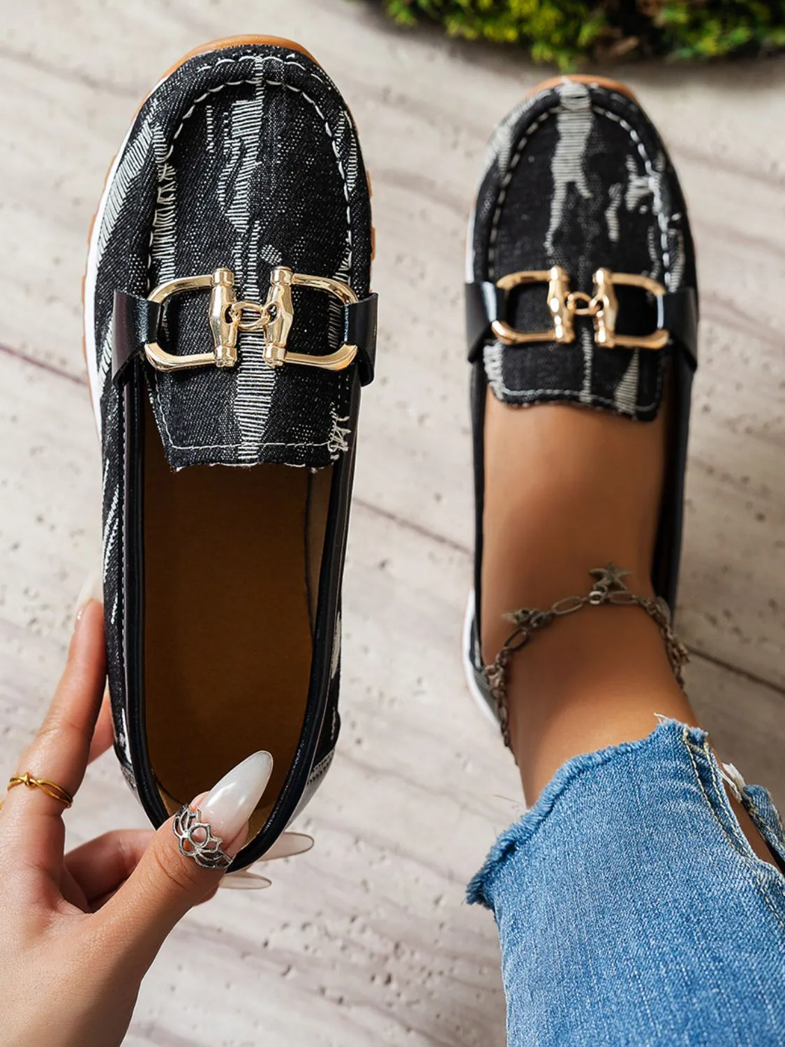 Canvas Charm Slip Ons