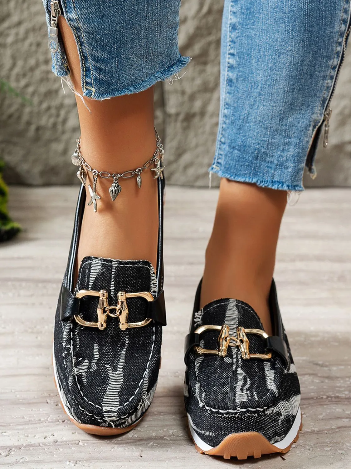 Canvas Charm Slip Ons