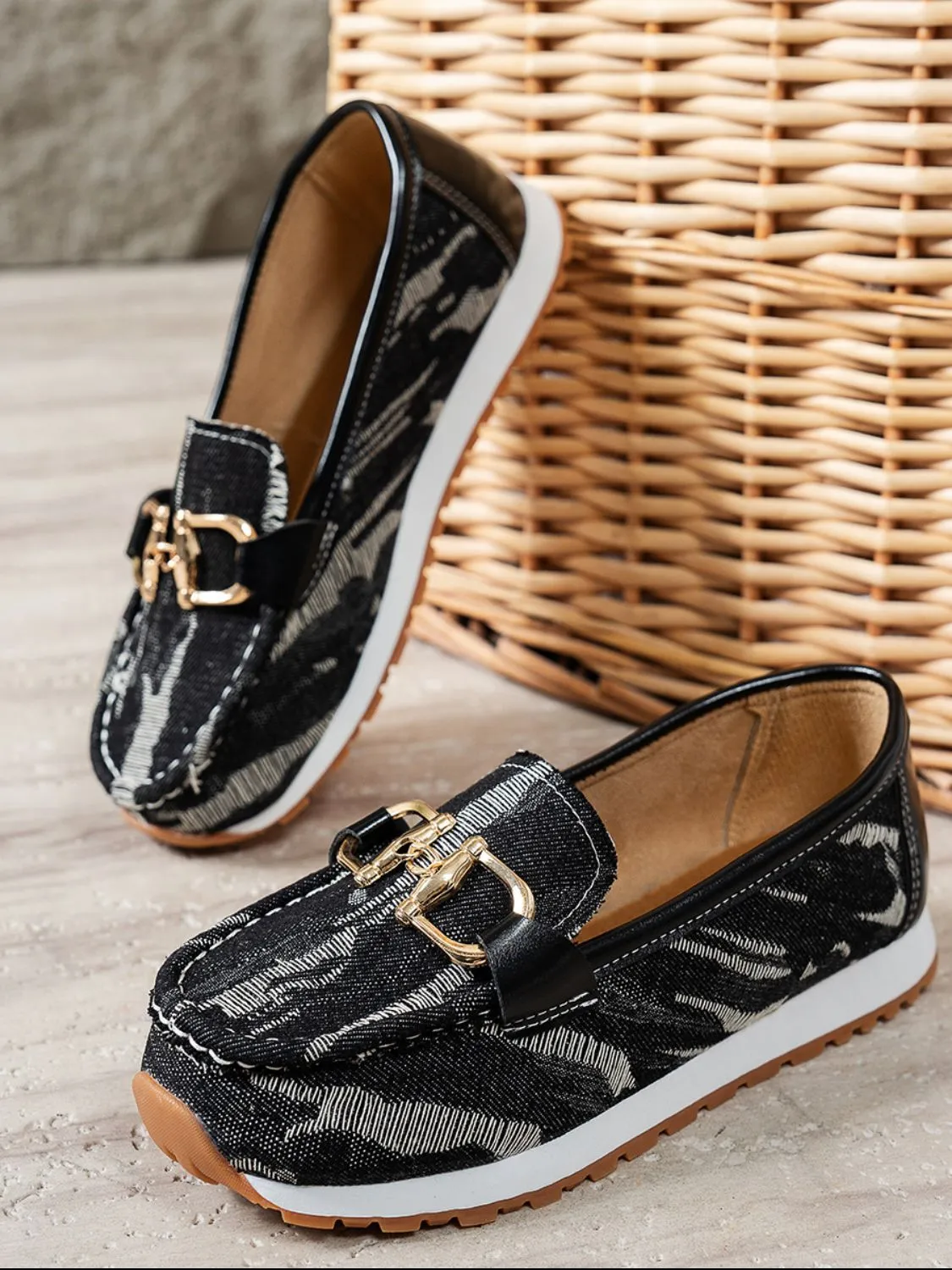 Canvas Charm Slip Ons