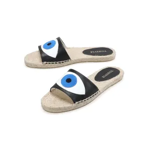 Comfy Evil Eye Espadrilles Sandals