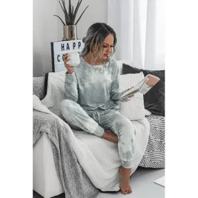 Comfy Round Neck Tie Dye Loungewear