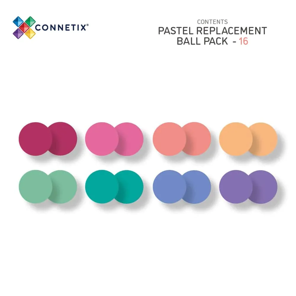 Connetix 16 Piece Pastel Replacement Ball Pack