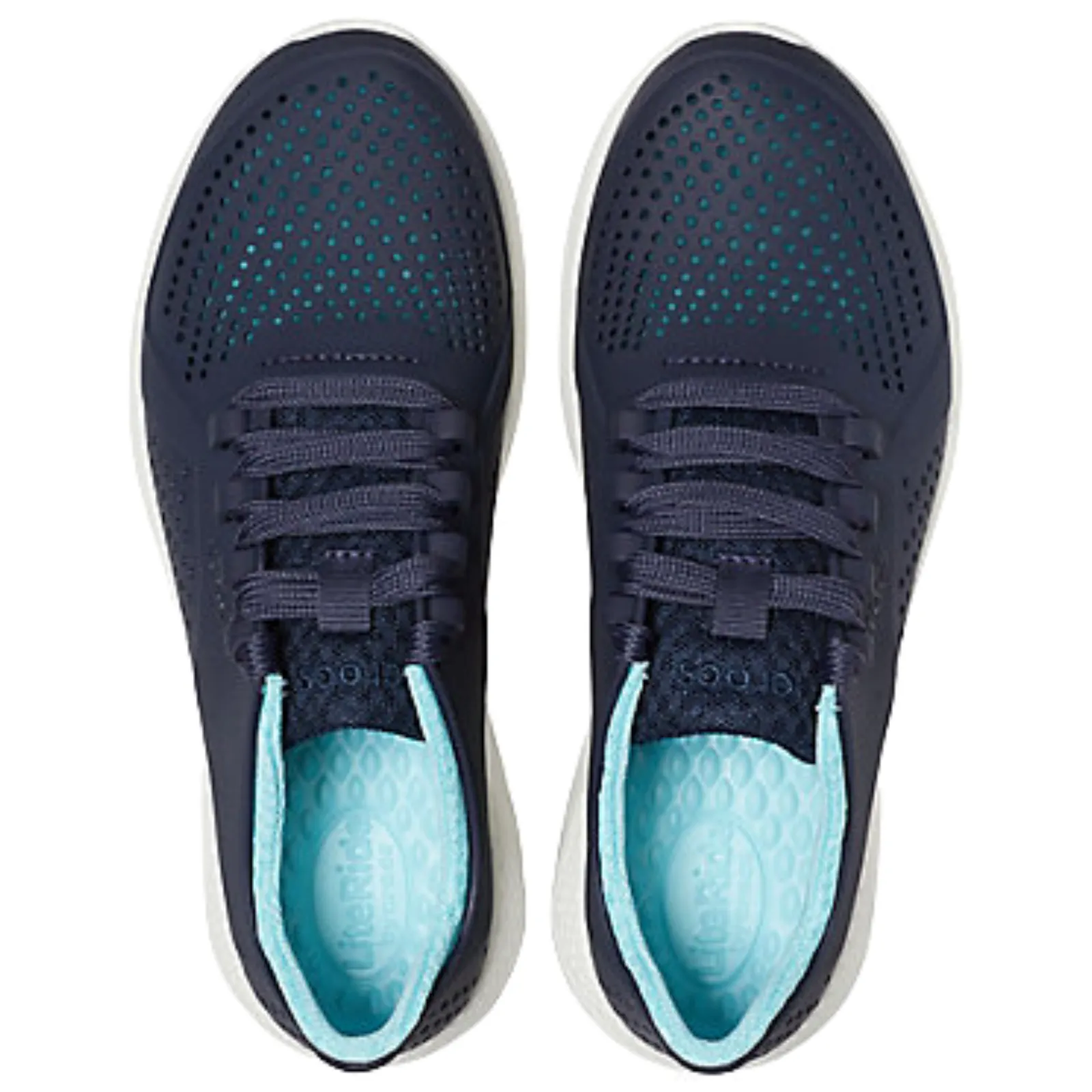 Crocs Women's LiteRide Pacer Ladies Sneakers Shoes - Navy/Ice Blue