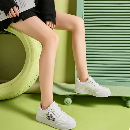 Cute Siamese Cat Print All-match Sneakers