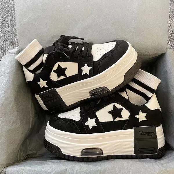 Dark High Heel Sneakers