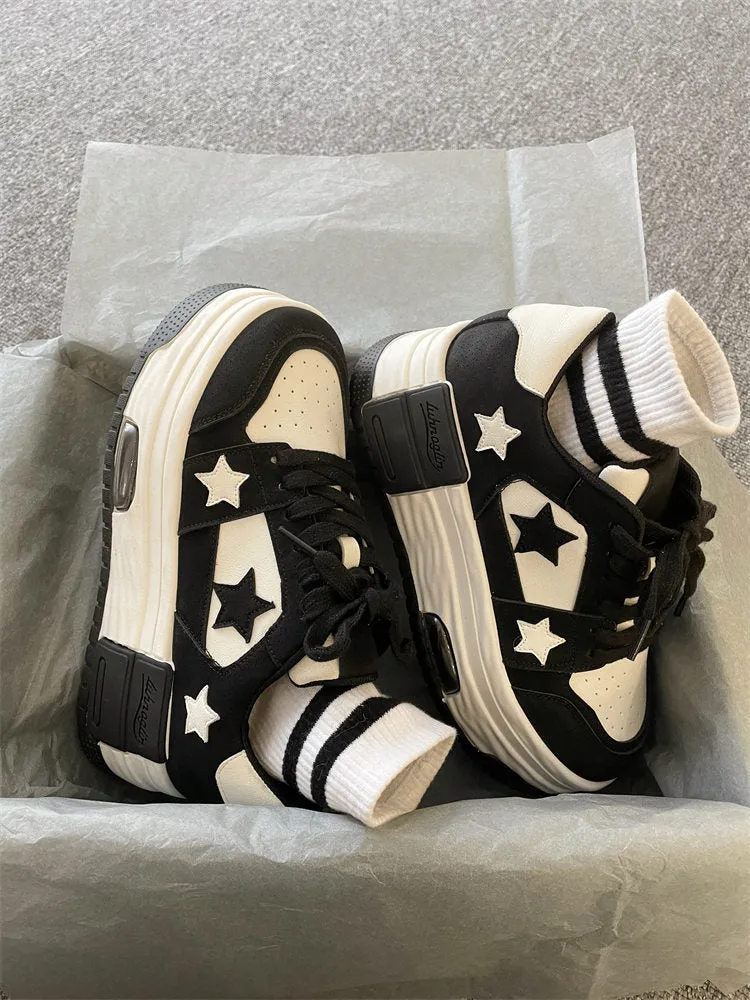 Dark High Heel Sneakers