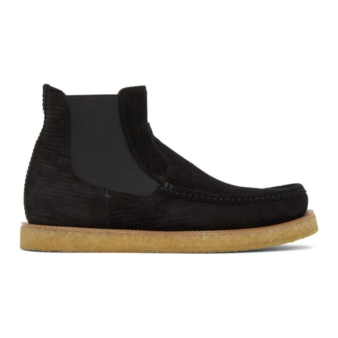 Dolce and Gabbana Black Suede Chelsea Boots