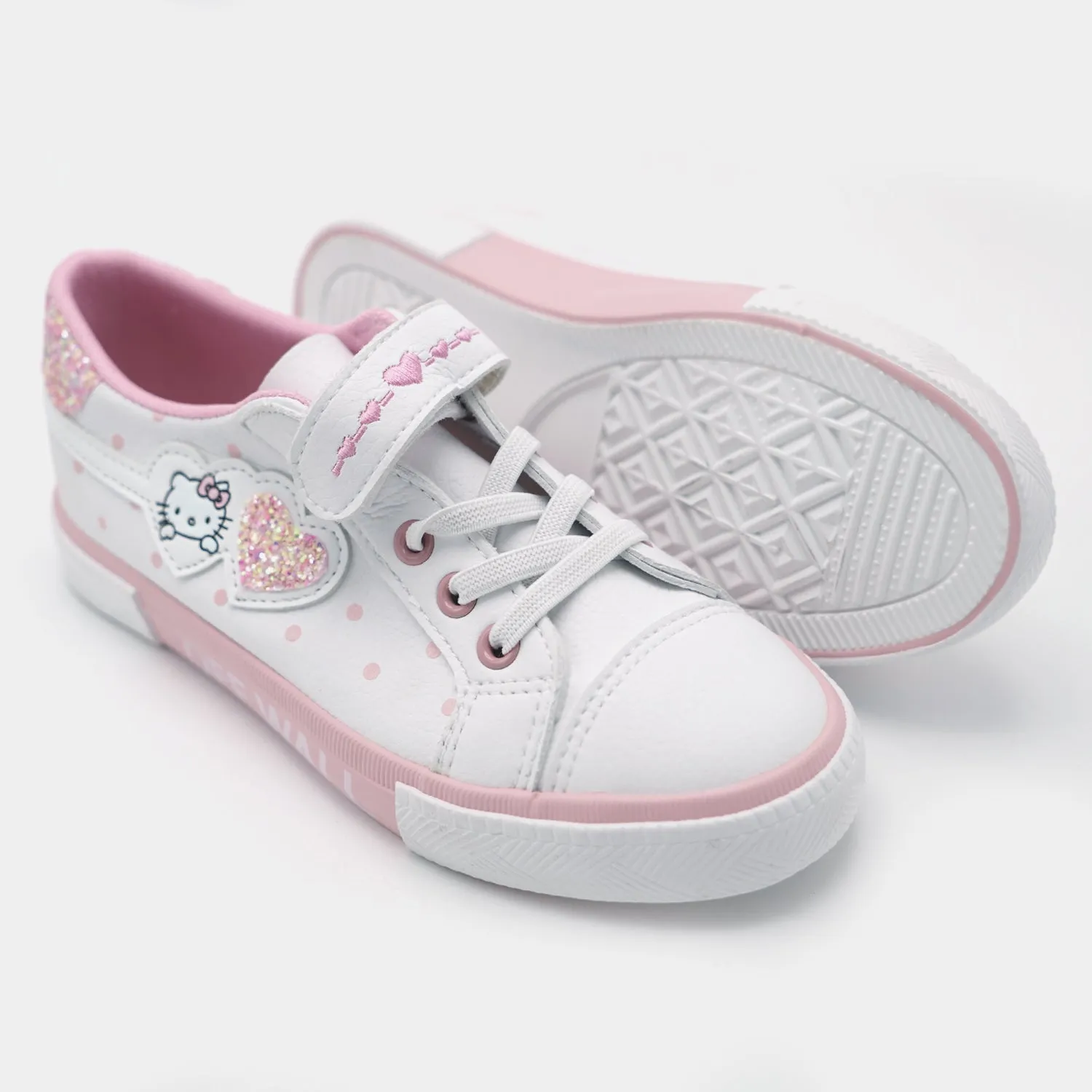 Girls Sneakers 5669-White Pink