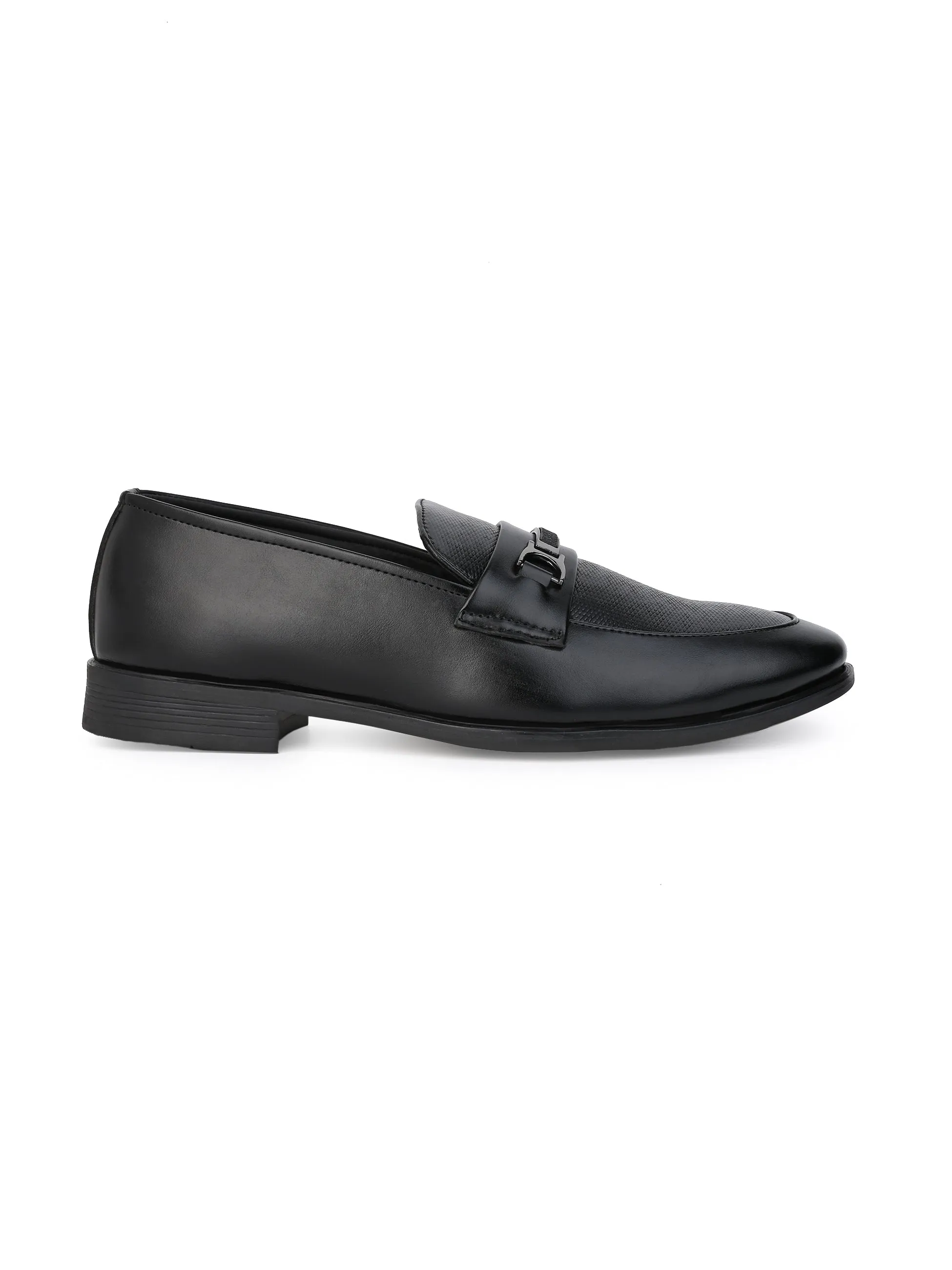 Hydes N Hues Men Black Round Toe Slip-Ons
