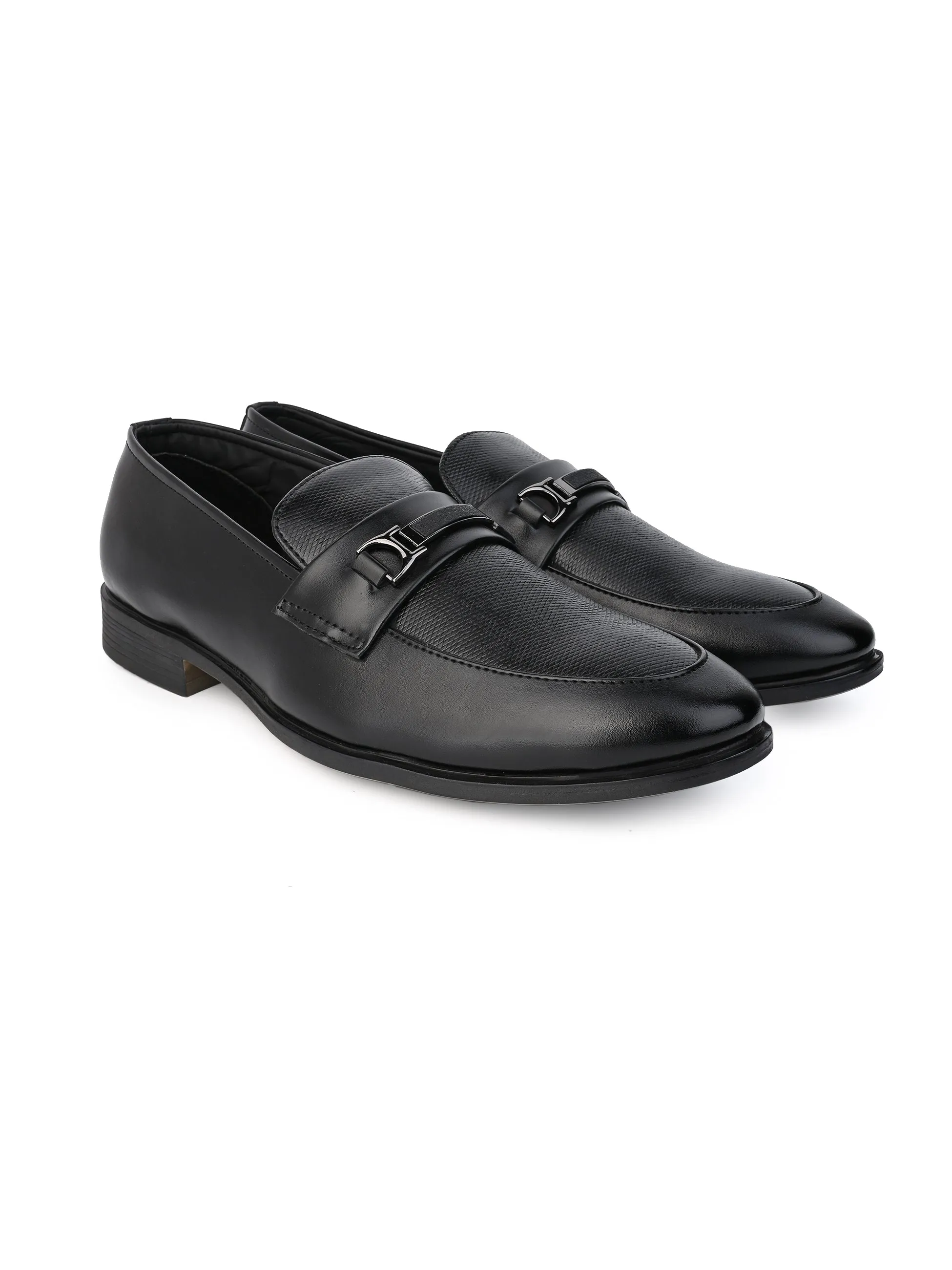 Hydes N Hues Men Black Round Toe Slip-Ons