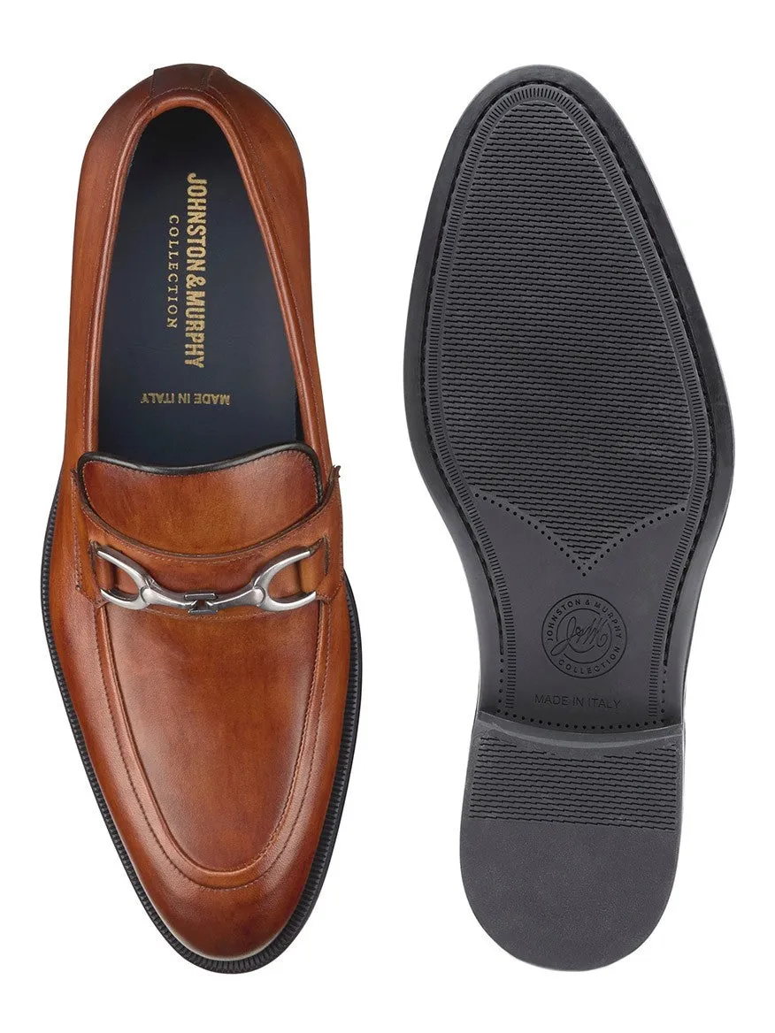 J & M Collection Flynch Bit in Tan Italian Calfskin