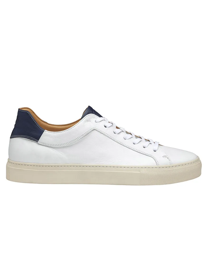J & M Collection Jared Lace-To-Toe in White Italian Calfskin