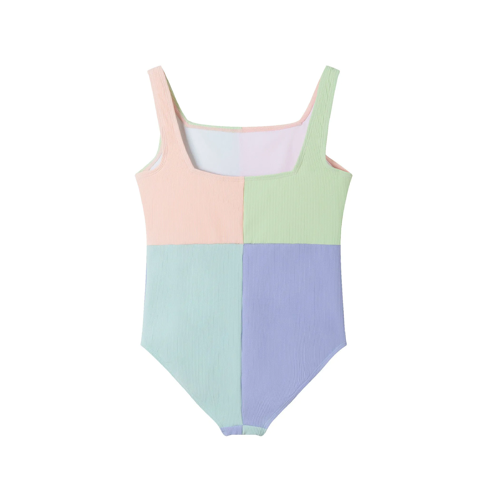 Kids (7-16) One Piece Swim Suit | Color Block