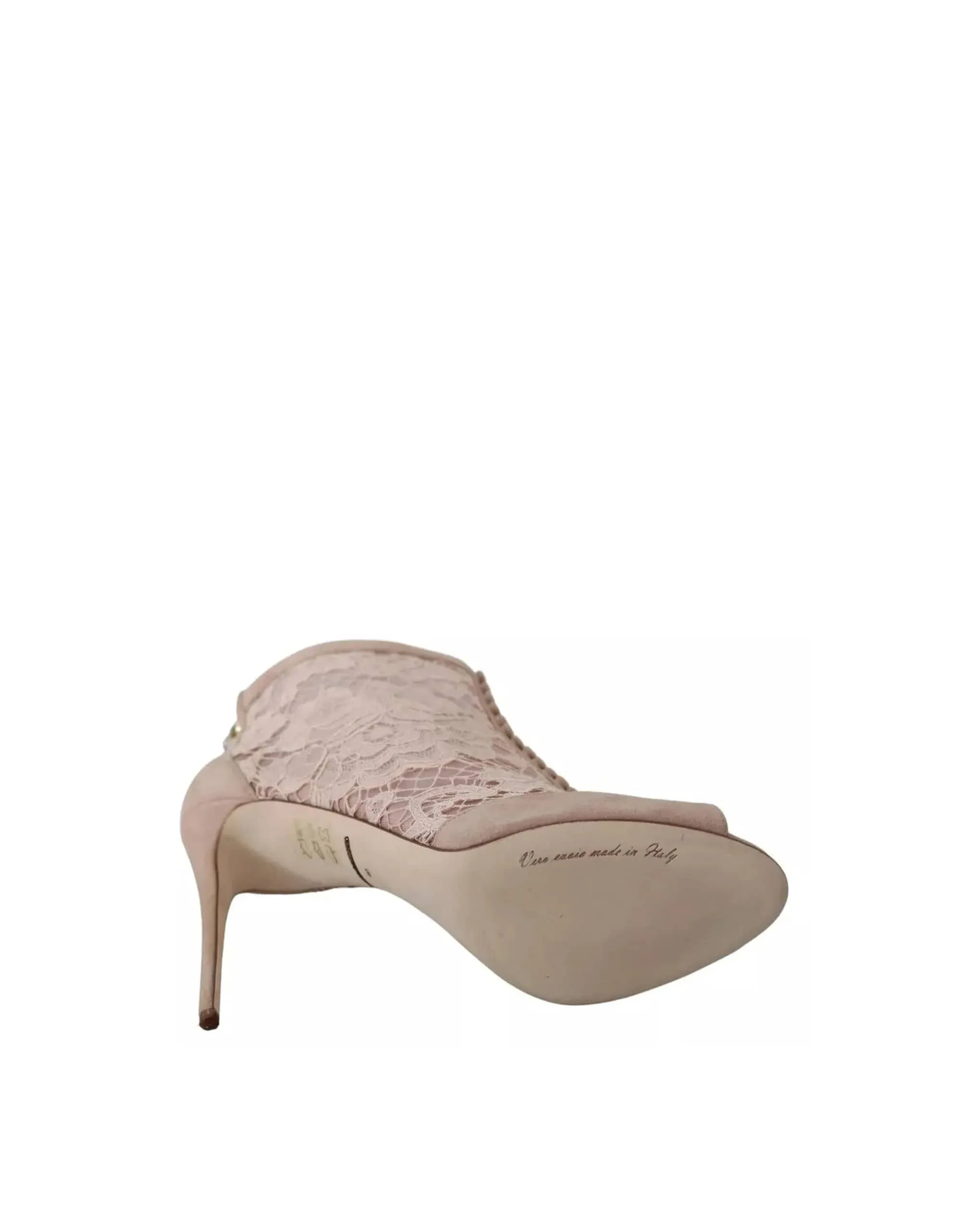 Lace Peep Toe Ankle Boots