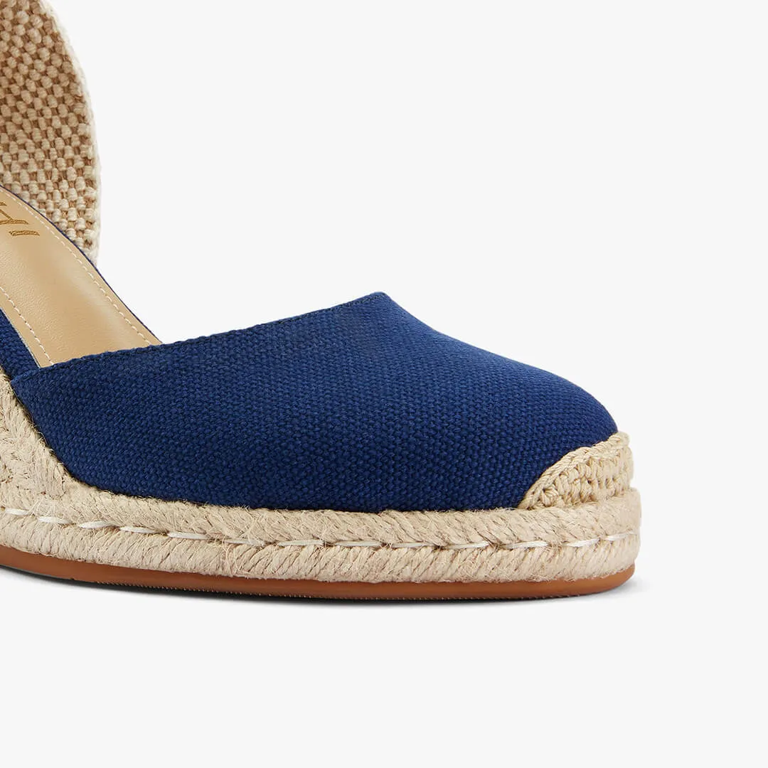 *Monaco 8 - Navy Wedge Espadrilles