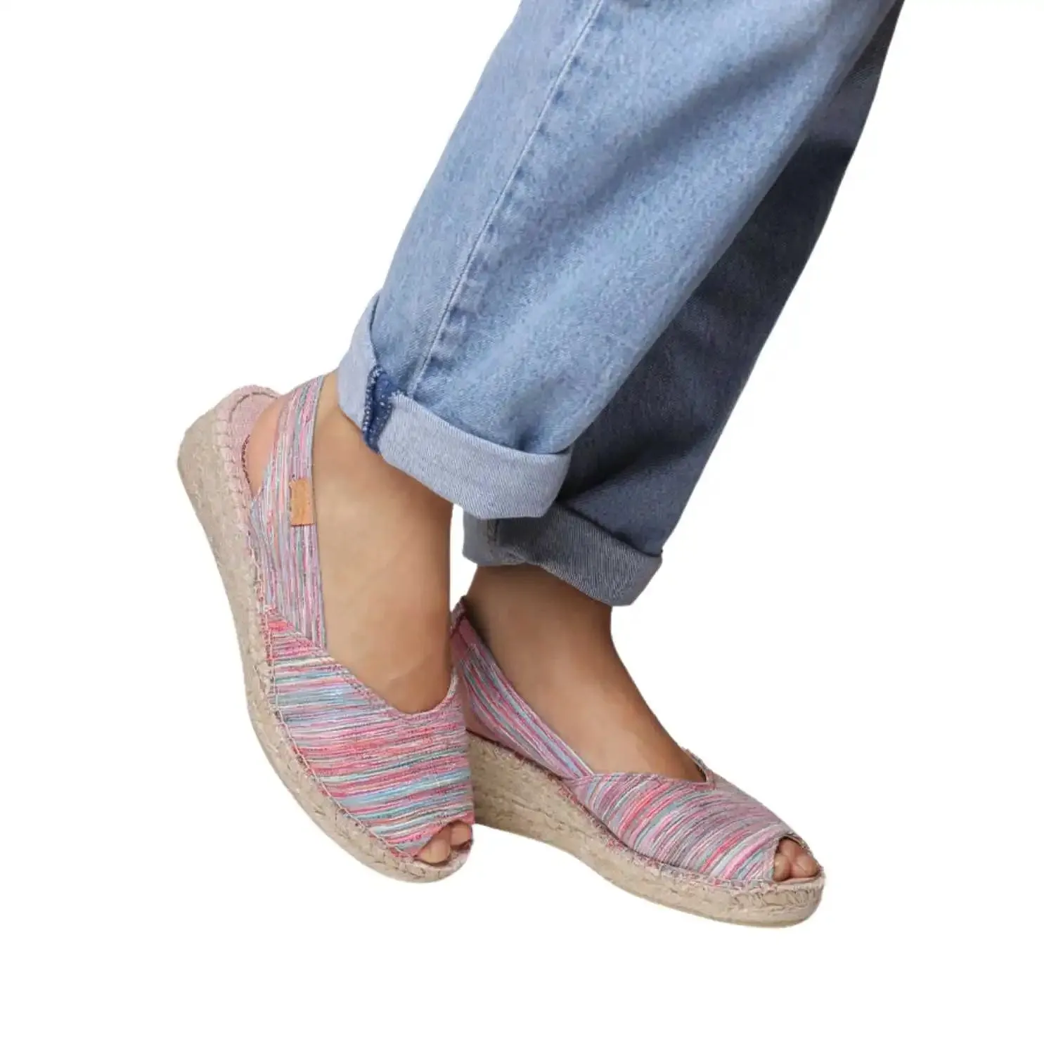 Multicolored Fabric Espadrille For Women - Beri-RG