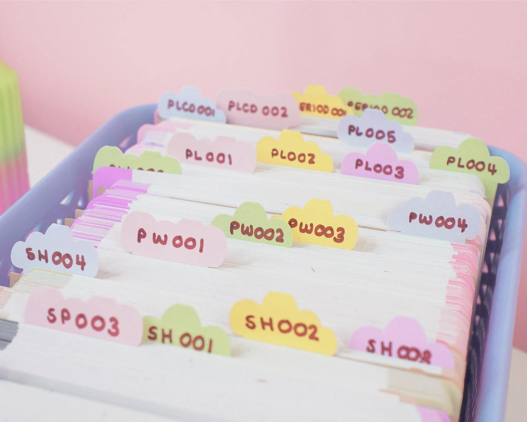 Pastel Cloud Index Tab Stickers | Kawaii A5 Organiser Labels | Cute Planner & Study Accessories | ID006