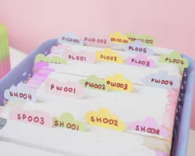 Pastel Cloud Index Tab Stickers | Kawaii A5 Organiser Labels | Cute Planner & Study Accessories | ID006