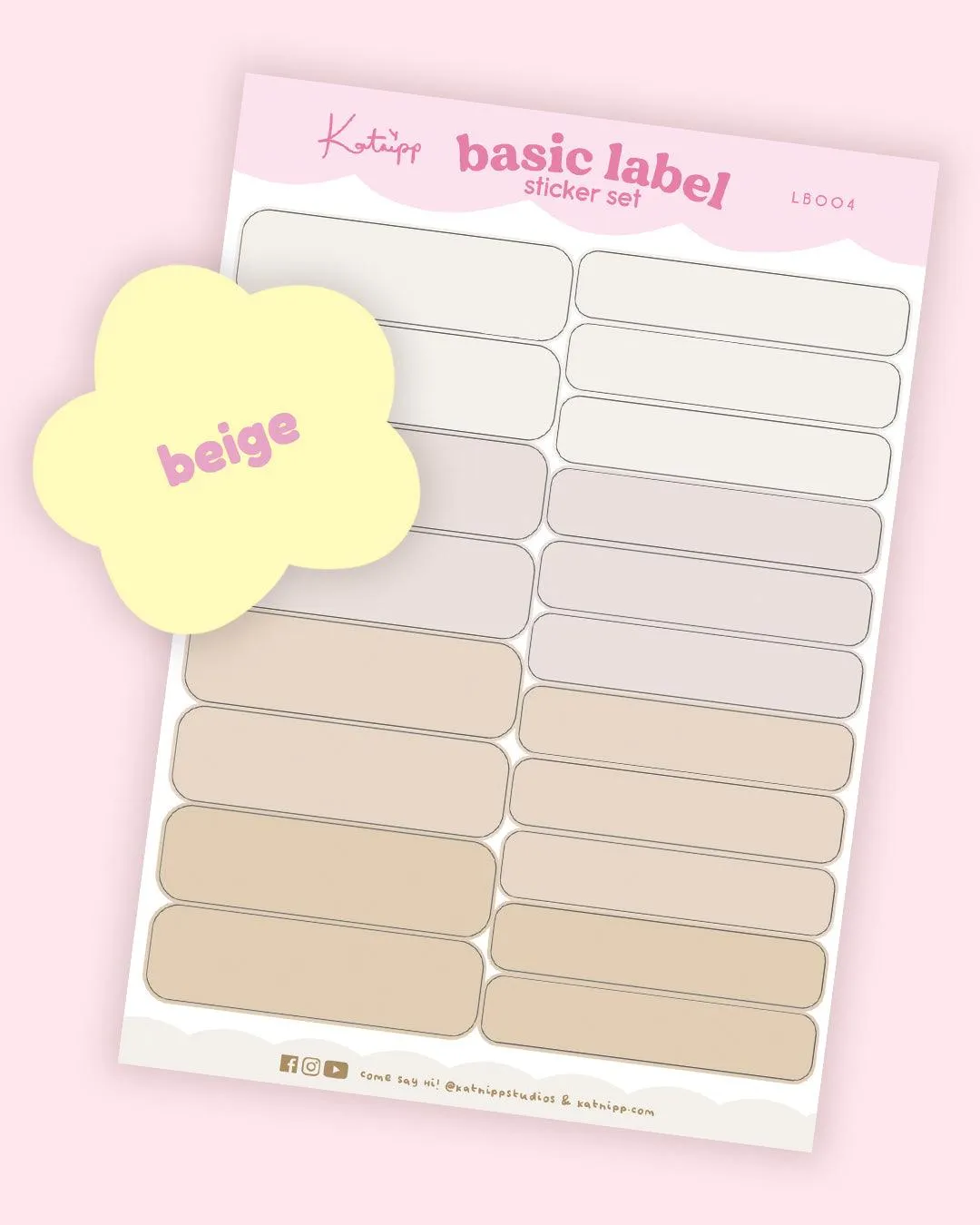 Pastel Label Sticker Set | Functional Planner Tabs | Kawaii Organisation Stickers in Multiple Colours