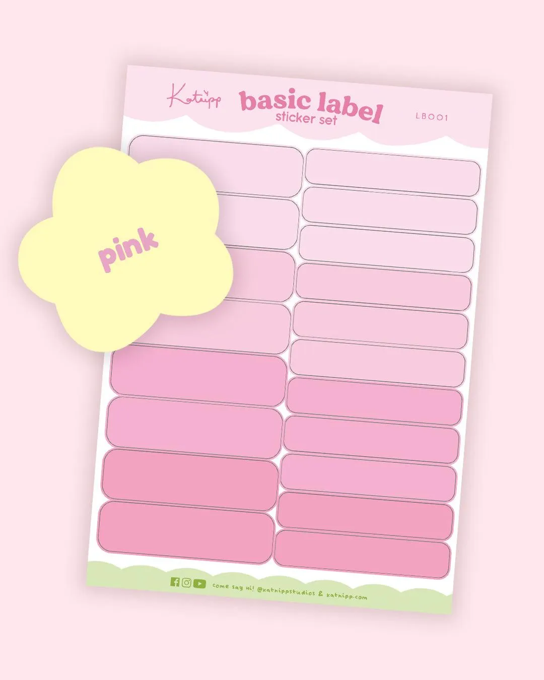 Pastel Label Sticker Set | Functional Planner Tabs | Kawaii Organisation Stickers in Multiple Colours