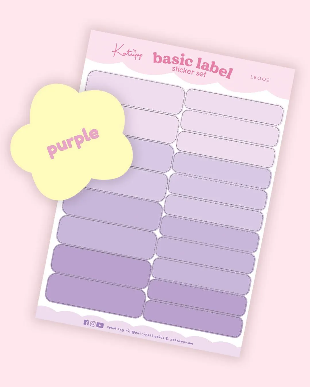 Pastel Label Sticker Set | Functional Planner Tabs | Kawaii Organisation Stickers in Multiple Colours