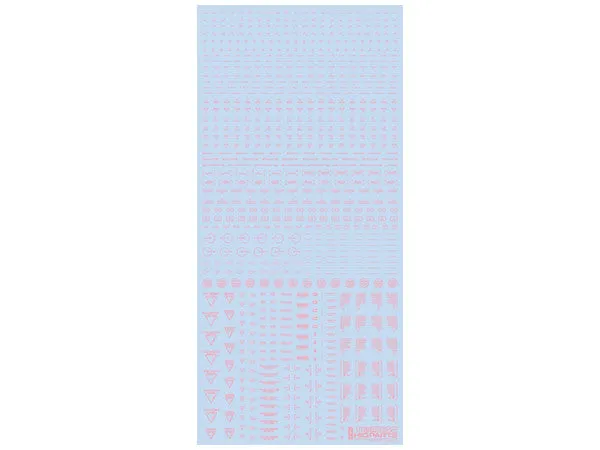 Pastel Pink RB02 Caution Decal 1/100