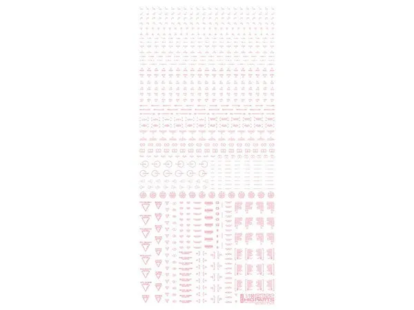 Pastel Pink RB02 Caution Decal 1/100