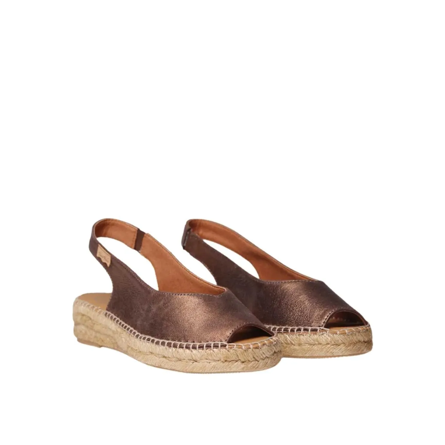 Plain Leather Espadrilles for Women - Erica-AS