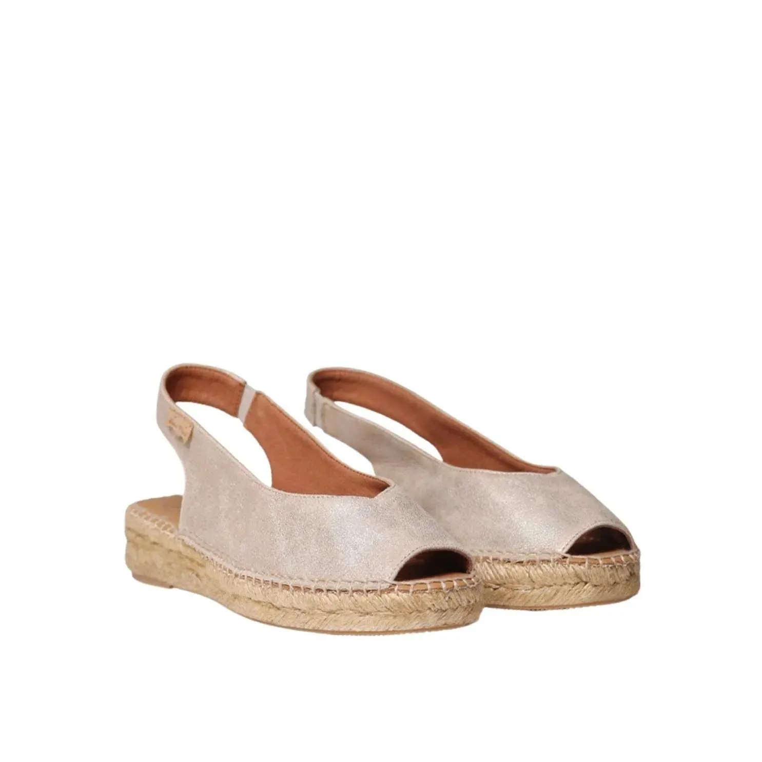 Plain Leather Espadrilles for Women - Erica-AS