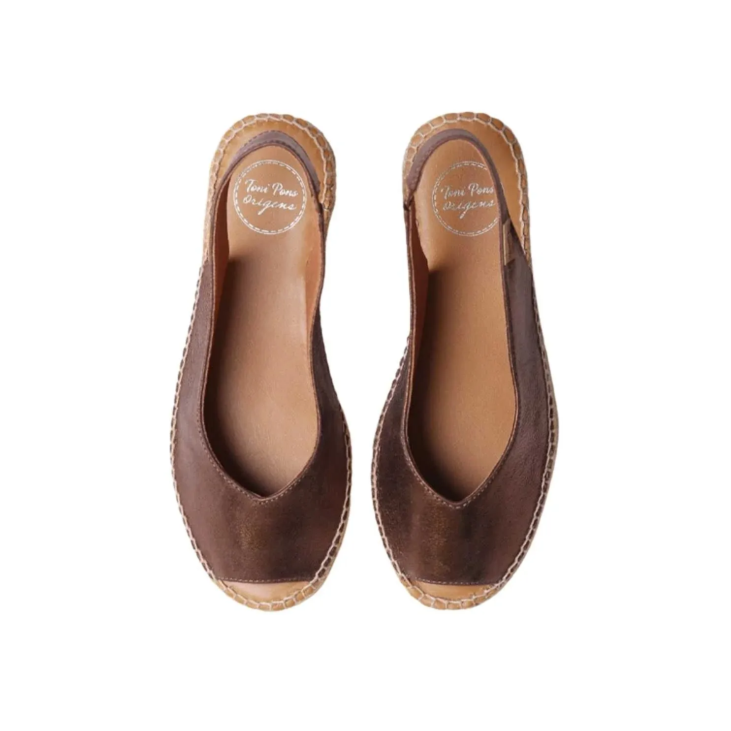 Plain Leather Espadrilles for Women - Erica-AS