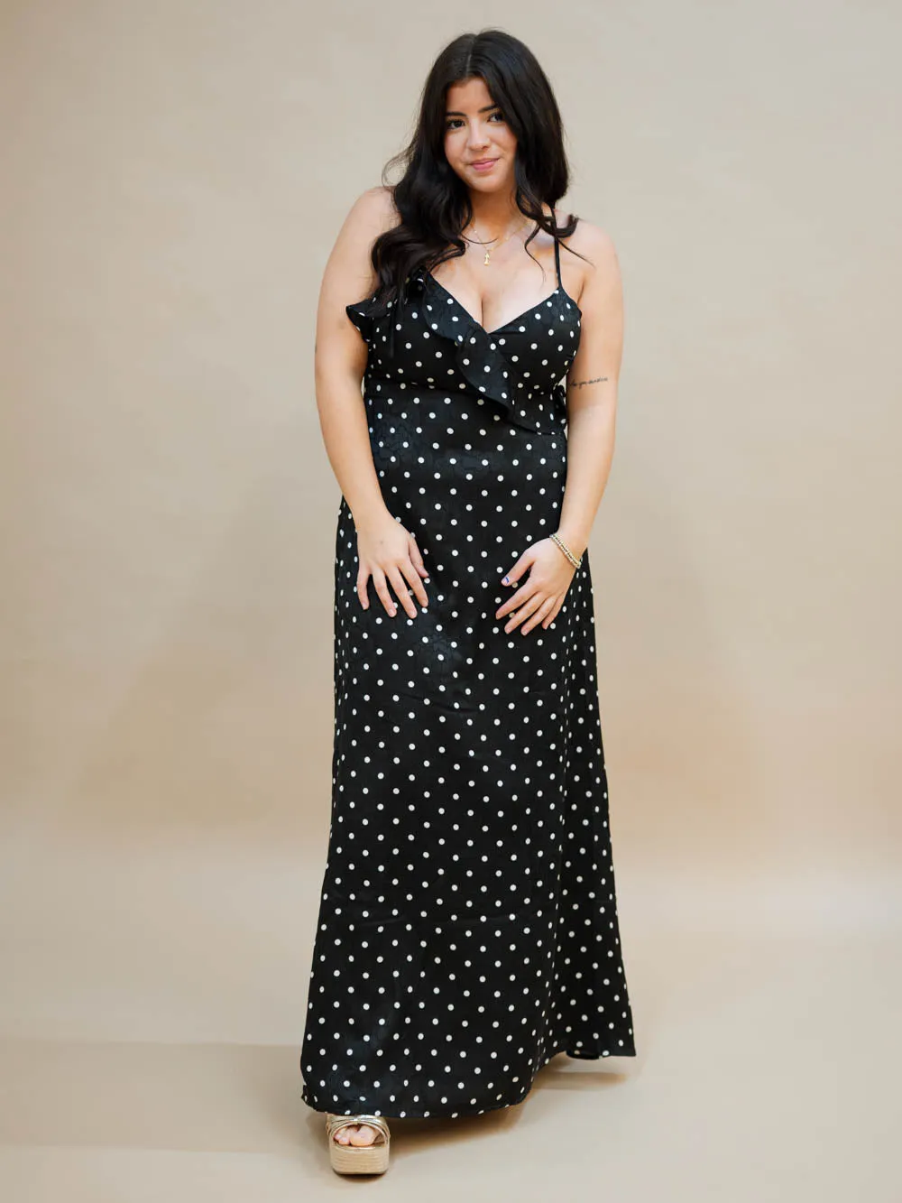 Regina Polka Dot Maxi Dress