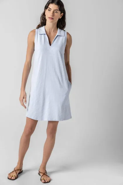 Sleeveless Collared Dress | Sky