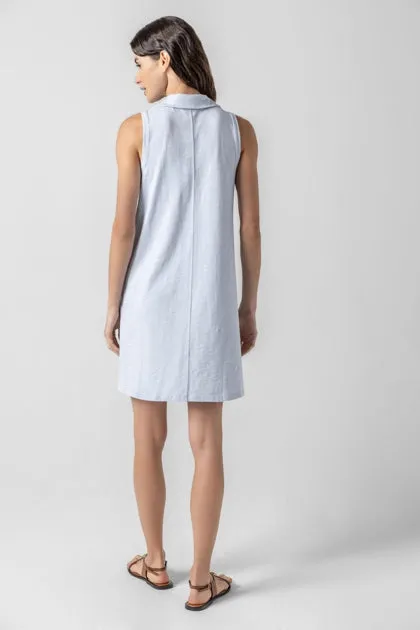 Sleeveless Collared Dress | Sky