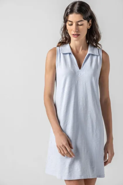 Sleeveless Collared Dress | Sky