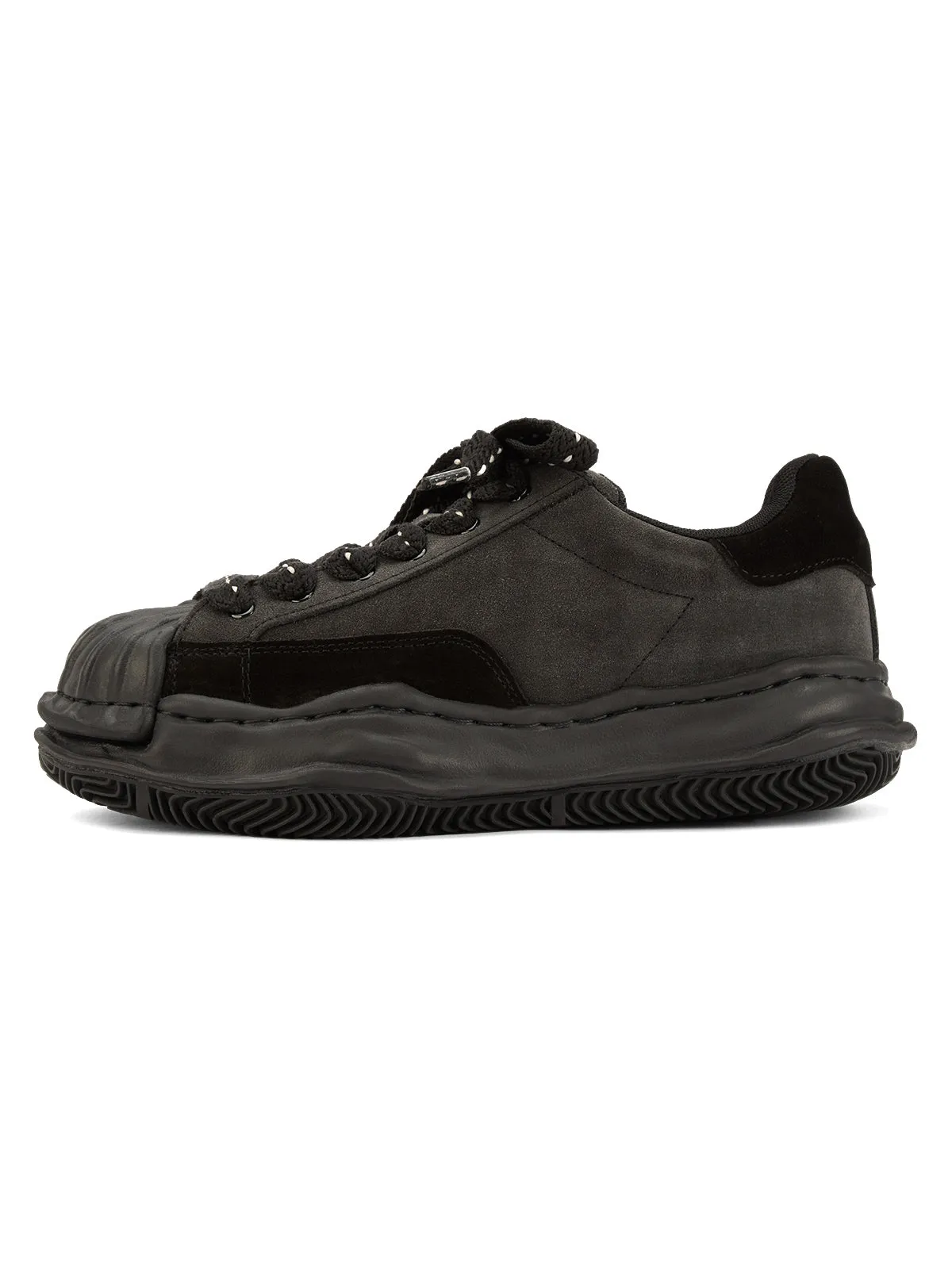 Sneakerhill Black Retro Washed Street Rap Sneakers - 2059