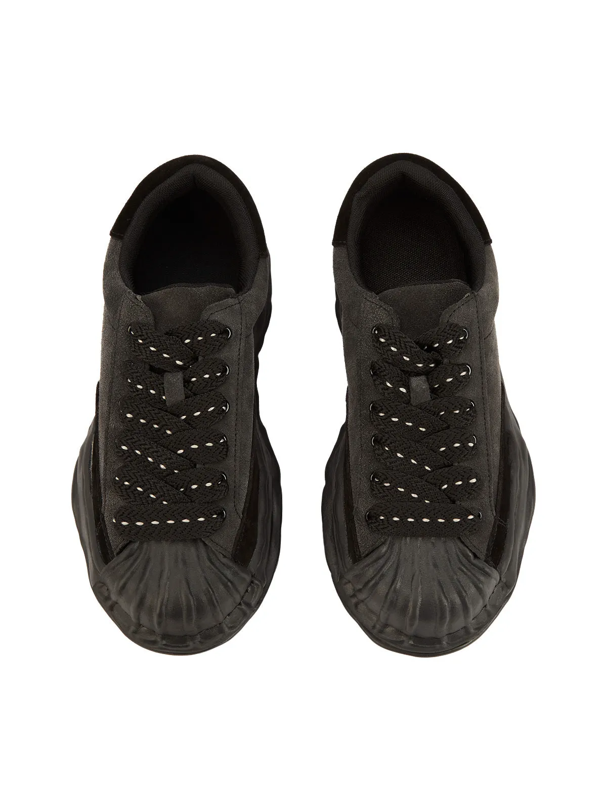 Sneakerhill Black Retro Washed Street Rap Sneakers - 2059