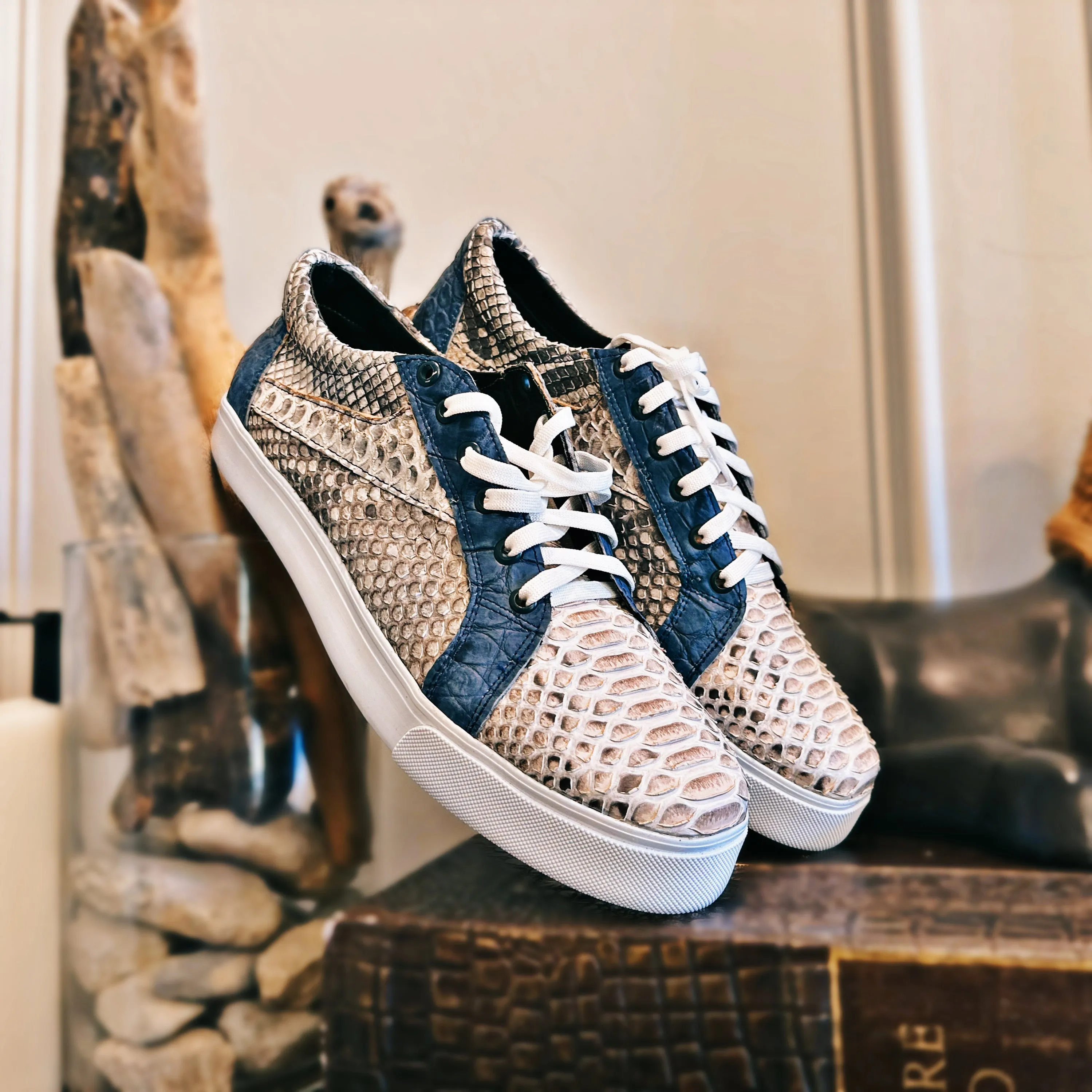 Snowscale Snakeskin Jean Python Sneakers