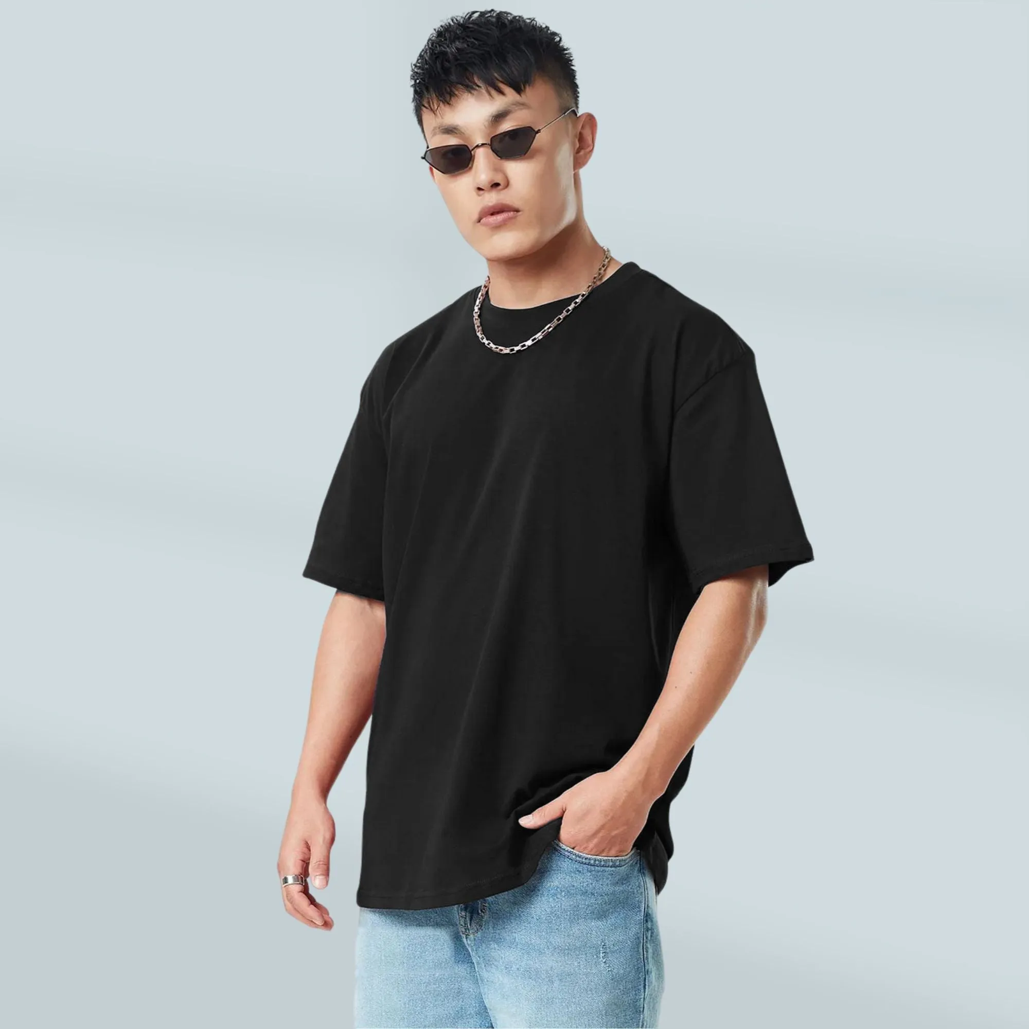 Solid Black Oversize T-shirt