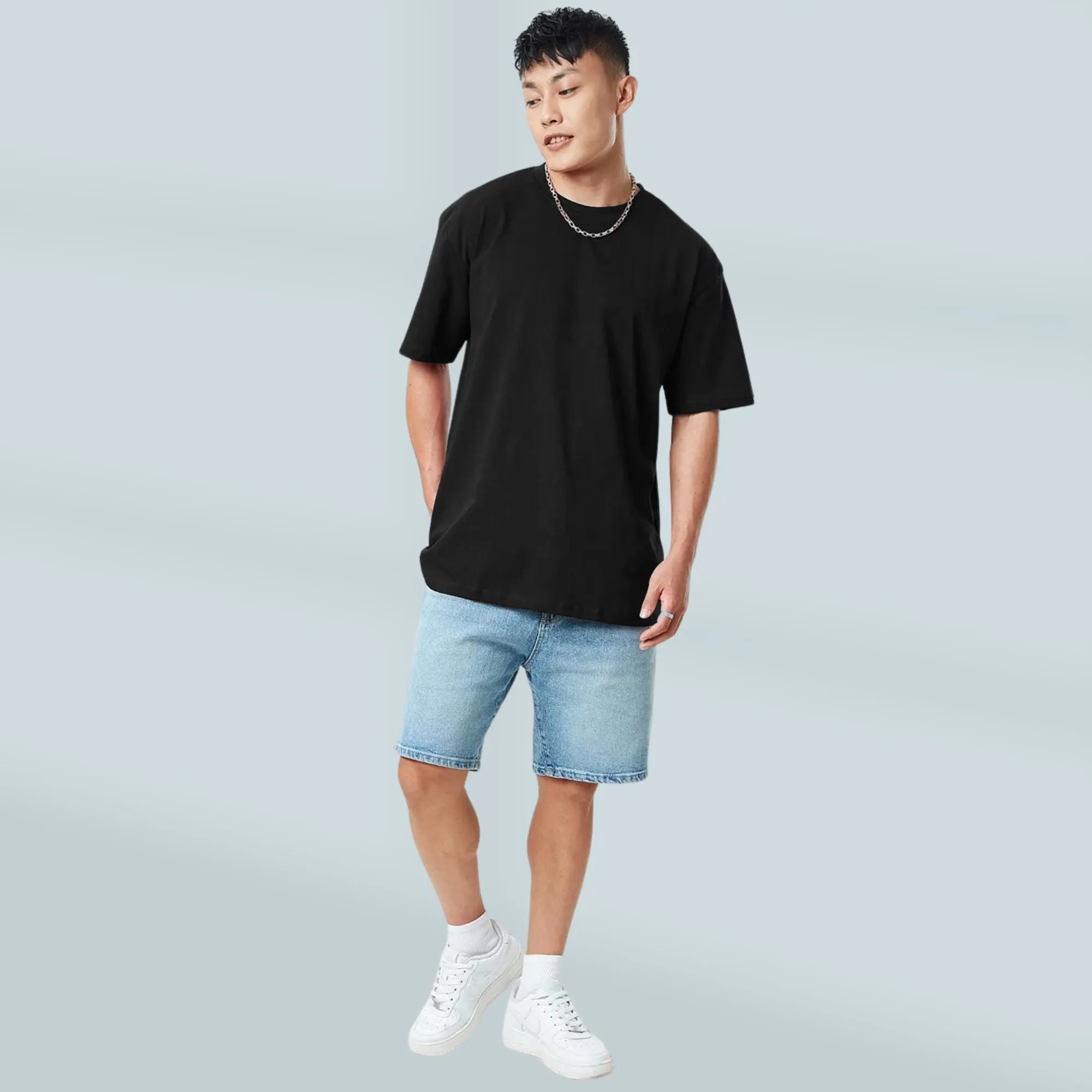 Solid Black Oversize T-shirt