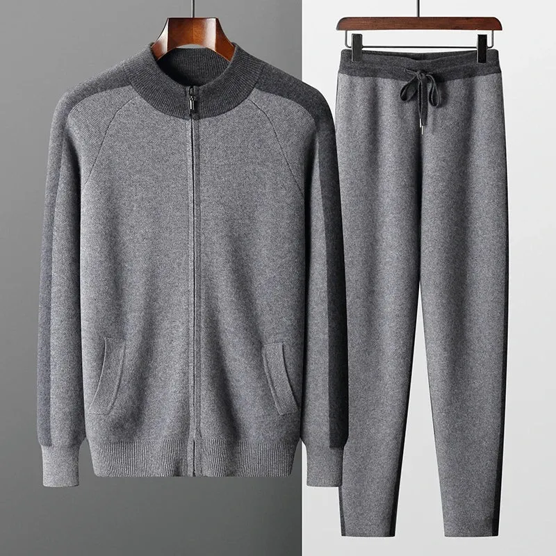 Vera | Men's Knit Zip-Up Tracksuit Set