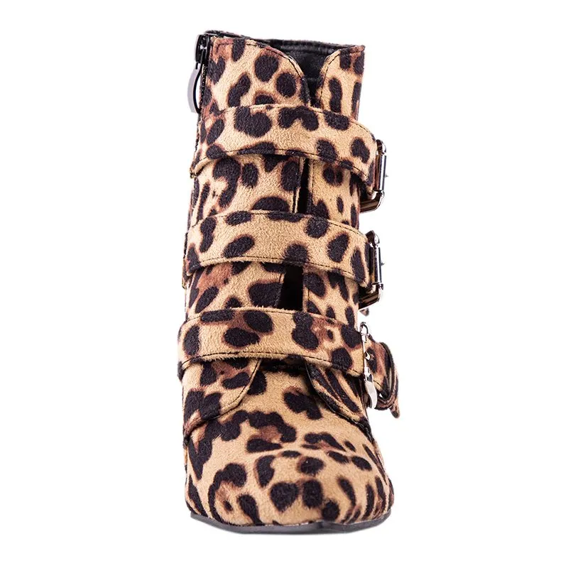Women's Autumn/Winter Suede Pointed Toe Heeled Ankle Boots